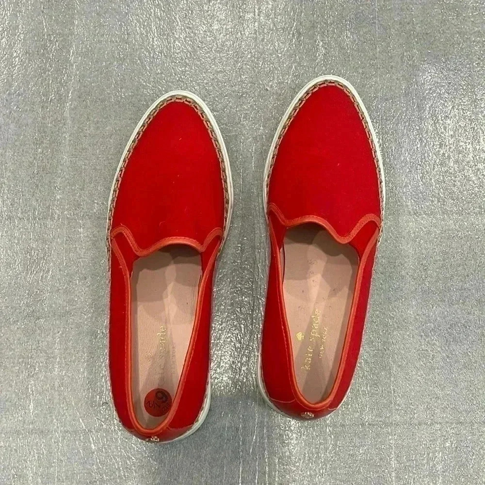 ❤️Host Pick❤️[US6.5]Kate Spade Red  Slip On Fashion Sneaker